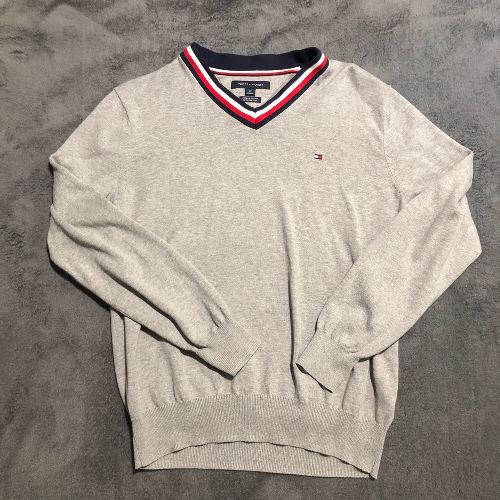 Tommy Hilfiger Grey V-Neck Small